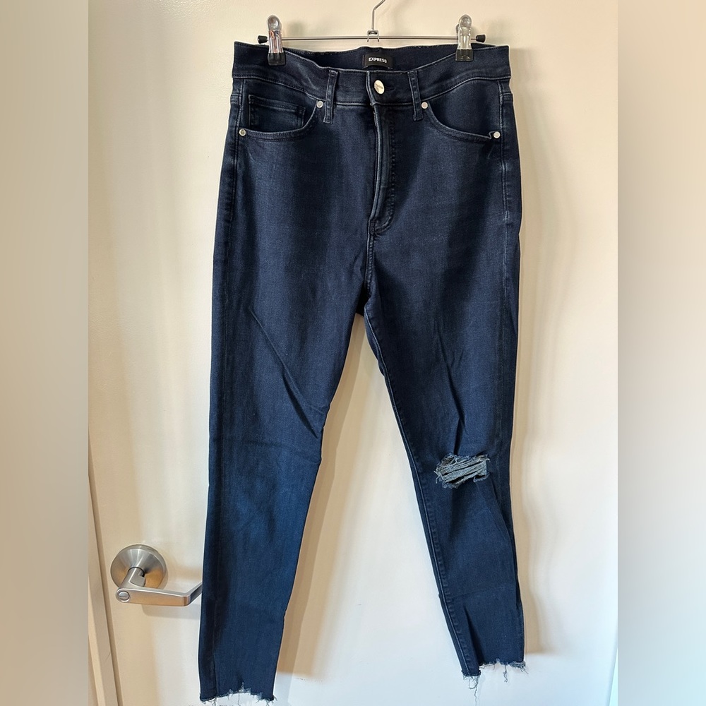 EXPRESS Skinny Navy Jeans Size 10R